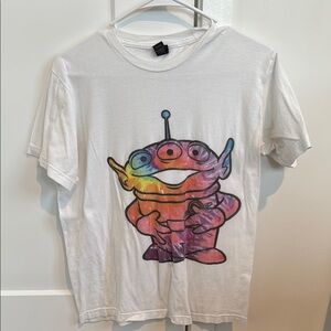 White T-Shirt with Colorful Toy Story Alien